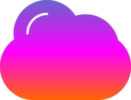 nube glifo degradado icono vector