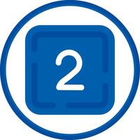 Two Flat Circle Uni Icon vector