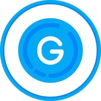 Letter g Flat Circle Uni Icon vector