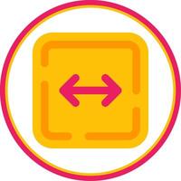 Left and right arrow Flat Circle Uni Icon vector
