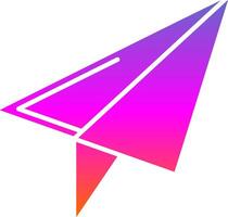 Paper Plane Glyph Gradient Icon vector