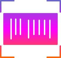 Barcode Glyph Gradient Icon vector