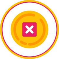 Delete Flat Circle Uni Icon vector