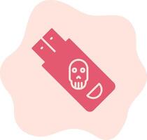 infectado memoria USB vector icono