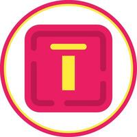 Top alignment Flat Circle Uni Icon vector