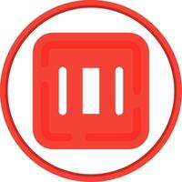 Center alignment Flat Circle Uni Icon vector