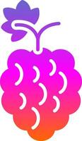 Raspberries Glyph Gradient Icon vector