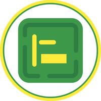 Left alignment Flat Circle Uni Icon vector