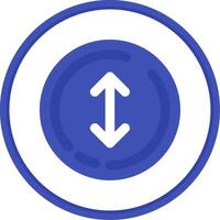Up and down arrow Flat Circle Uni Icon vector