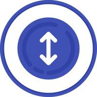 Up and down arrow Flat Circle Uni Icon vector