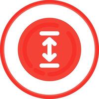 Up and down arrow Flat Circle Uni Icon vector