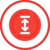 Up and down arrow Flat Circle Uni Icon vector