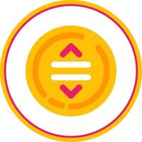 Drag Flat Circle Uni Icon vector