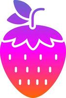 Strawberries Glyph Gradient Icon vector