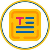 Align text Flat Circle Uni Icon vector