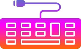 Keyboard Glyph Gradient Icon vector