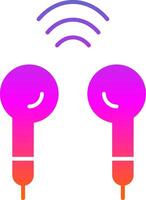 Earbuds Glyph Gradient Icon vector