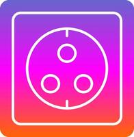 Wall Socket Glyph Gradient Icon vector