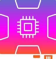 Motherboard Glyph Gradient Icon vector