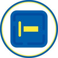 Left allignment Flat Circle Uni Icon vector