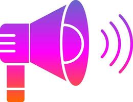 Loud Speaker Glyph Gradient Icon vector