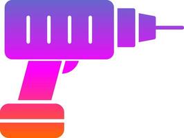 Hammer Drill Glyph Gradient Icon vector