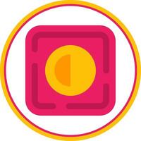 Brightness Flat Circle Uni Icon vector