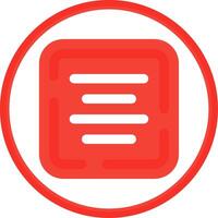 Center alignment Flat Circle Uni Icon vector