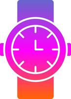 reloj glifo degradado icono vector