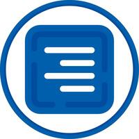 Right align Flat Circle Uni Icon vector