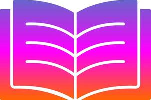 Book Reading Glyph Gradient Icon vector