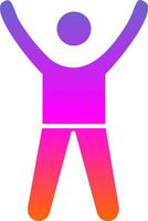 Cheer Up Glyph Gradient Icon vector