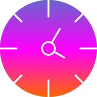 icono de gradiente de glifo de reloj vector