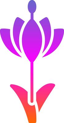 Saffron Glyph Gradient Icon