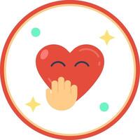 Blush Flat Circle Uni Icon vector