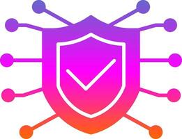 Online Security Glyph Gradient Icon vector