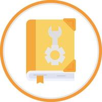 User manual Flat Circle Uni Icon vector