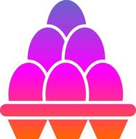 Egg Carton Glyph Gradient Icon vector