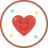 Relieved Flat Circle Uni Icon vector