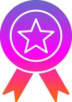 Badge Glyph Gradient Icon vector