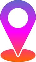 Starred Location Glyph Gradient Icon vector