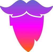 Moustache Glyph Gradient Icon vector