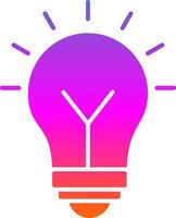 Light Bulb Glyph Gradient Icon vector