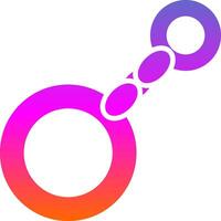 Key Chain Glyph Gradient Icon vector