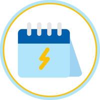 Calender Flat Circle Uni Icon vector