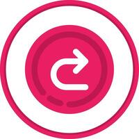 Forward Flat Circle Uni Icon vector