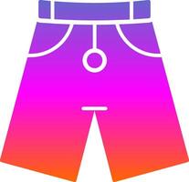Shorts Glyph Gradient Icon vector