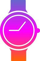 casual reloj glifo degradado icono vector