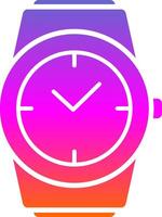 Stylish Watch Glyph Gradient Icon vector