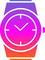 Stylish Watch Glyph Gradient Icon vector